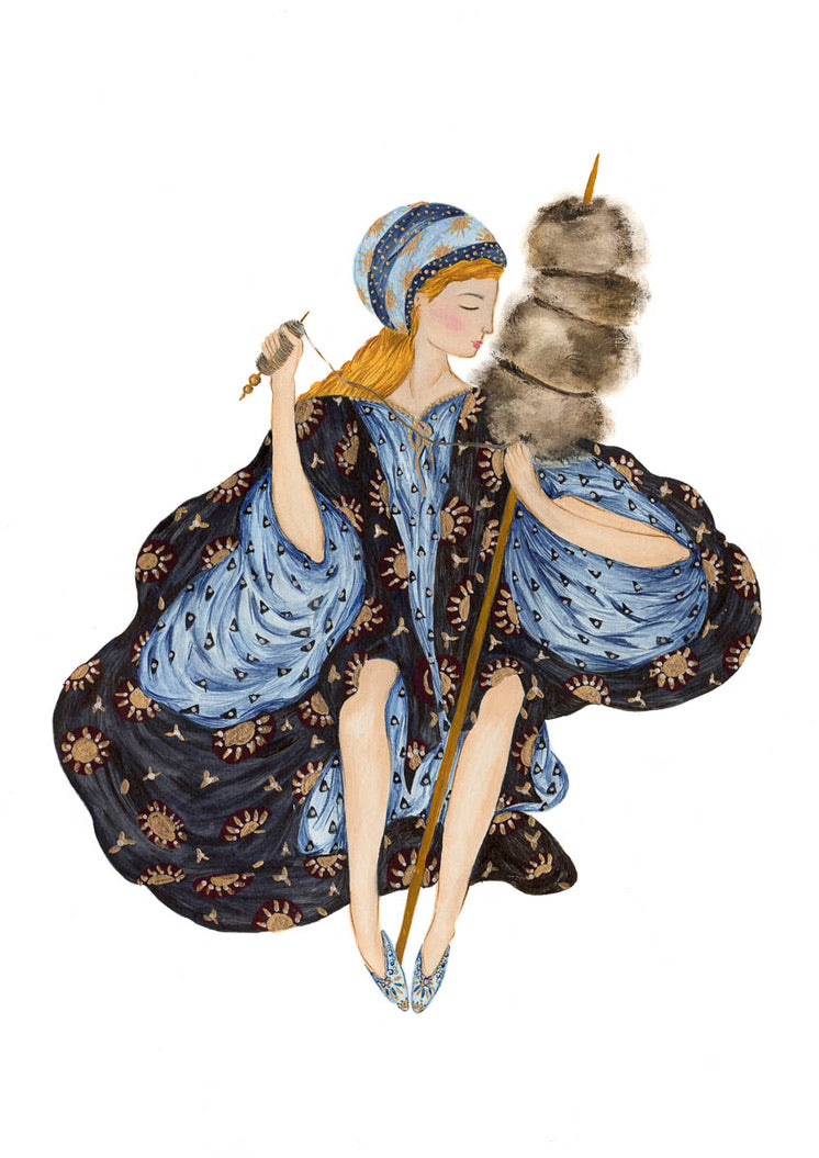 Woman with wool (216)