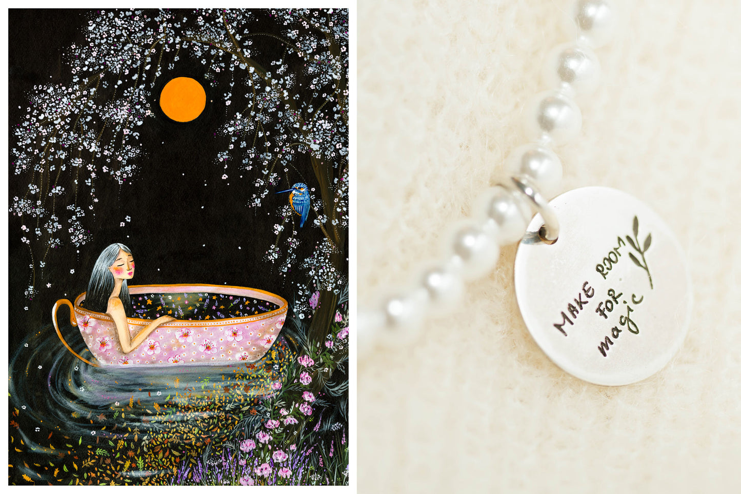 Pearls Necklace "Make room for magic"