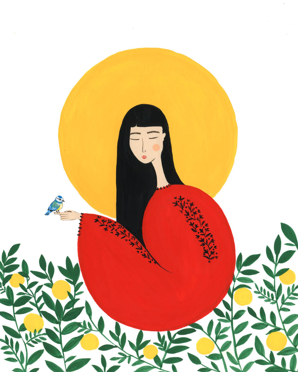 Girl with bird (302)