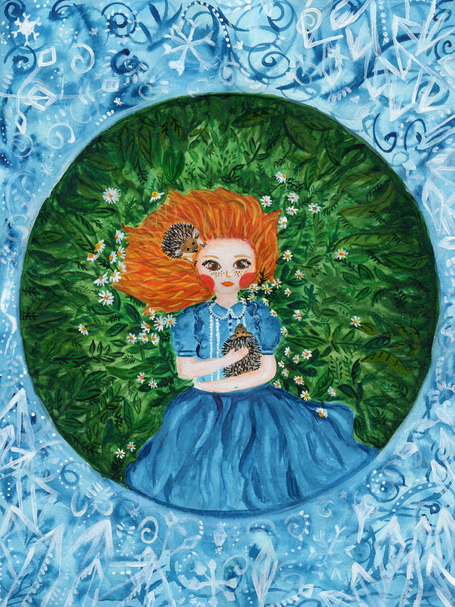 Girl with hedgehog (033)