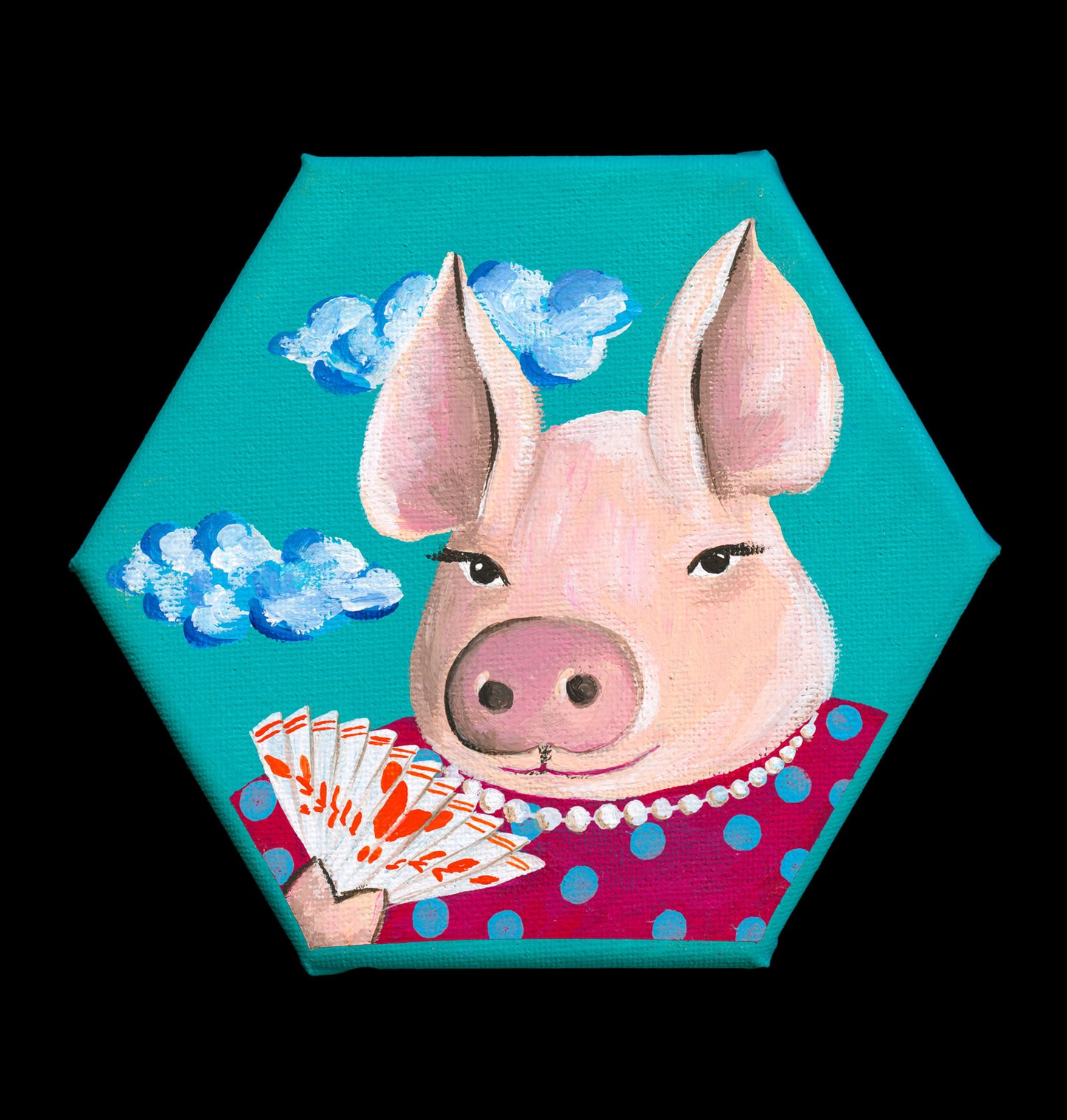Pig with a fan (3)