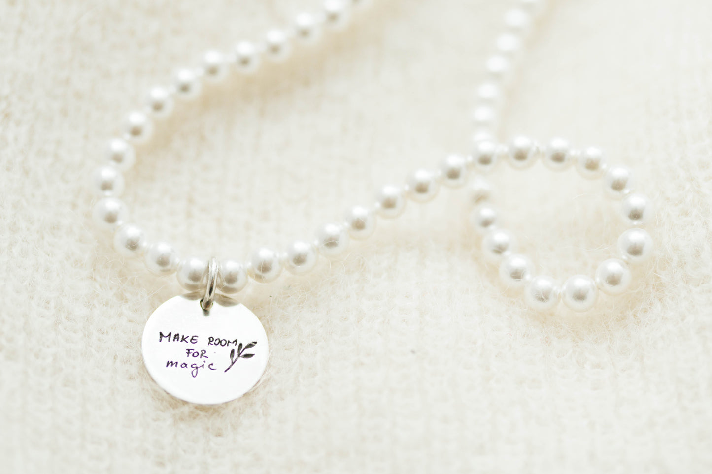 Pearls Necklace "Make room for magic"